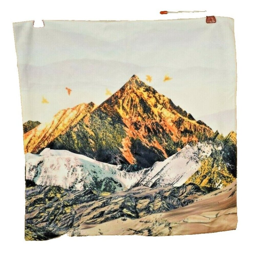 Scenic Mountain Landscape 18 x 18 Inch Soft Decorative Throw Pillow Cover
